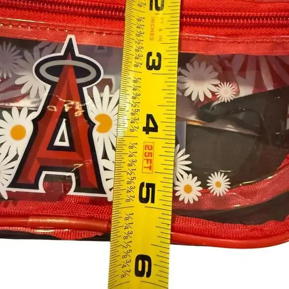Los Angeles Angels Charming Clear Red Fanny Pack with Floral Design - Picture 4 of 6